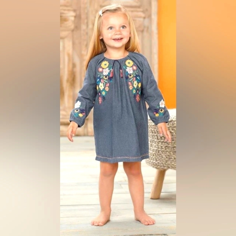 Mud Pie Embroidered Floral Dresssz 5 Kids